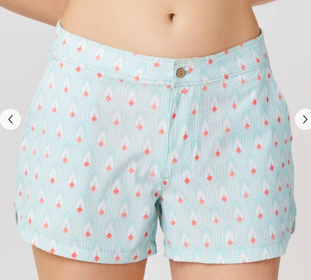 carve‎ designs swim short bottoms cinema blue geometric women size small